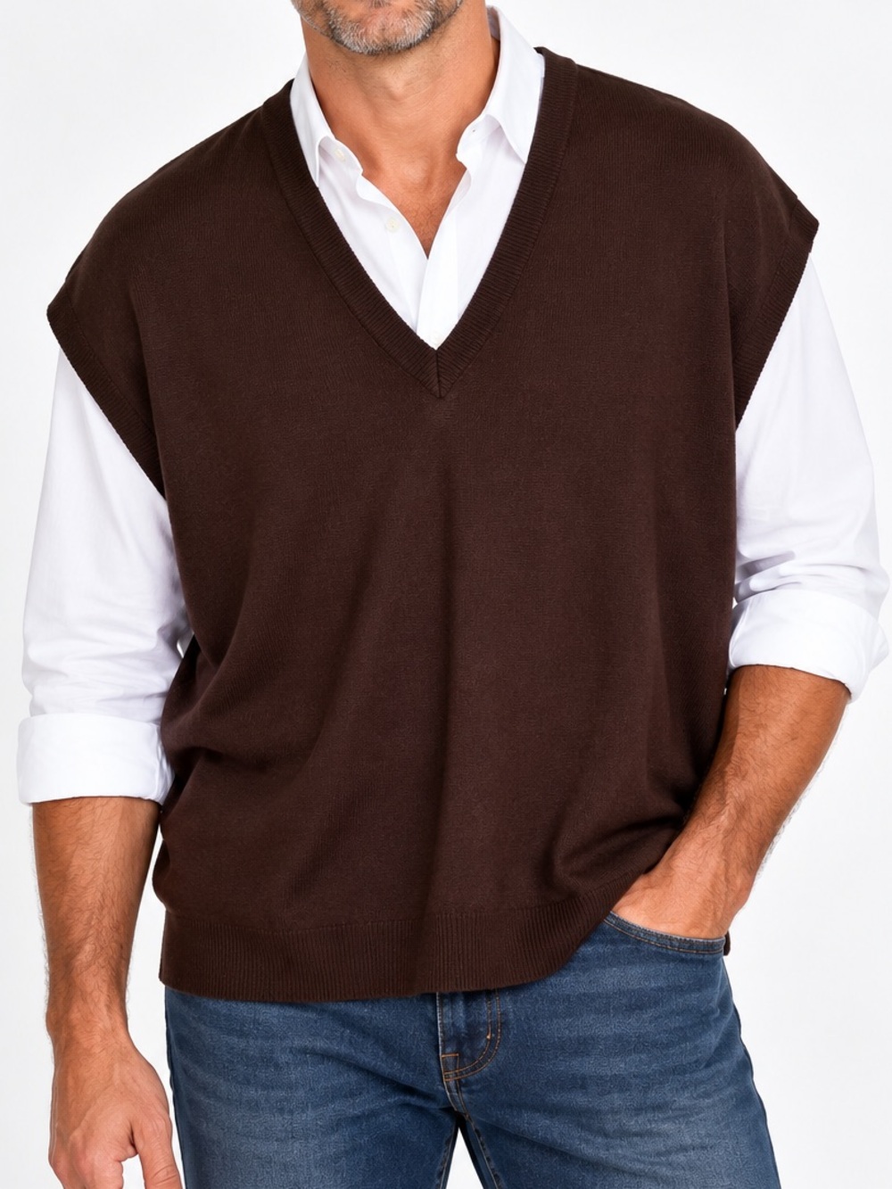 Vintage The Men's Store Brown Sweater Vest